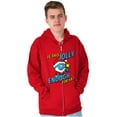 thumbnail image 4 of Grumpy Smurf Jolly Enough Xmas Santa Zip Up Hoodie Men's Women's Brisco Brands M, 4 of 6