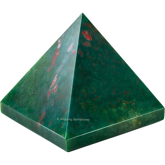 Bloodstone Pyramid Crystal Healing Stones - 1.5" Inch