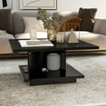 thumbnail image 6 of Furniture of America Aura Storage Wood Black Coffee Table, 6 of 10