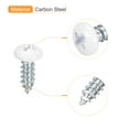 thumbnail image 4 of Tornillos blancos ST3.5x8mm, tornillos autorroscantes, paquete de 50, tornillos Phillips de cabeza plana para trabajos en madera, 4 of 5