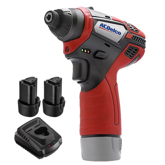 ACDelco ARI12105P G12 Series 12V Cordless Li-ion ¼” 82 ft-lbs. Impact Driver Tool Kit with 2 Batteries C55