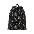 thumbnail image 2 of Rateoe Happy Skeletons Dancing Pattern Canvas College Laptop Backpack,Travel Daypack,Durable Rucksack Travel Notebook Bag School Backpack Book Bag for Men Women-Medium, 2 of 7