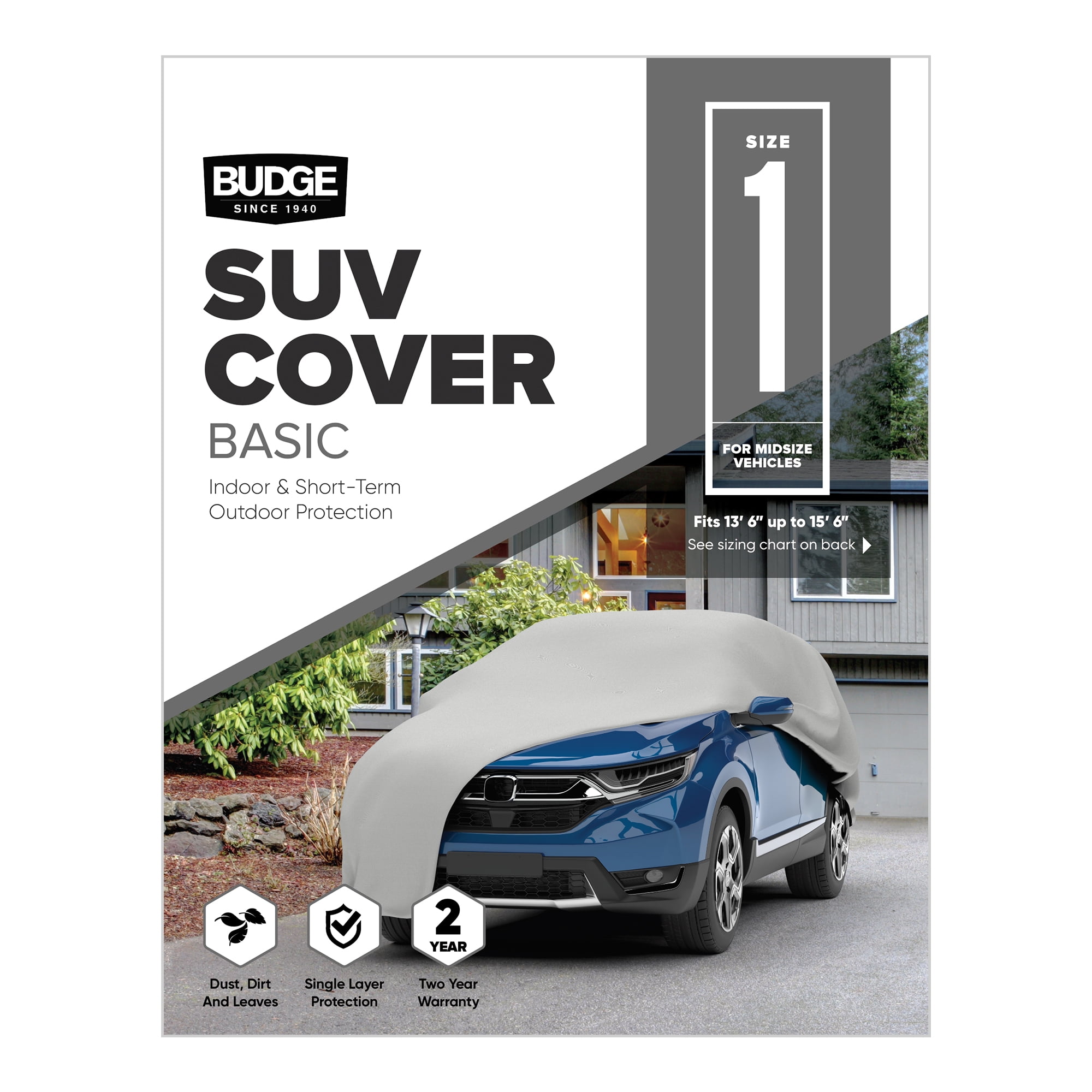 AutoCraft SUV Cover, Grey, Fits SUVs 15'-19', Breathable, Non