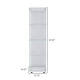 thumbnail image 6 of 4-Shelf Glass Display Cabinet with Glass Doors,Floor Standing Curio Bookshelf Collection Display Case for Living Room Bedroom Office,White, 6 of 6