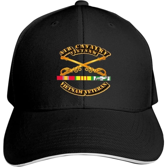 Us Army Air Cavalry W Vietnam Veteran Ribbons Unisex Baseball Cap Dad Hat Adjustable Snapback Hats Sandwich Cap Trucker Hat
