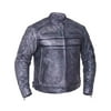 Men's Tombsotne Grey Striped Motorcycle Jacket,Gray,Size - Small