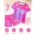 thumbnail image 3 of Girls Pajamas Sets Short Sleeve Summer Pjs for Girls Bow Sleepwear Clothes Sets Size 3-16, 3 of 8