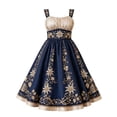 thumbnail image 5 of WAGUTH Women's Oktoberfest Print Dirndl Dresses Sleeveless Midi-Length Dress A‑Line Swing Dress for Beer Festival Party, 5 of 5