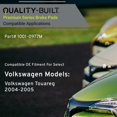 thumbnail image 3 of Pastillas De Freno Delanteras Semimetálicas De Calidad Construida 1001-0977M Compatibles Con Volkswagen Touareg 2004-2005., 3 of 5