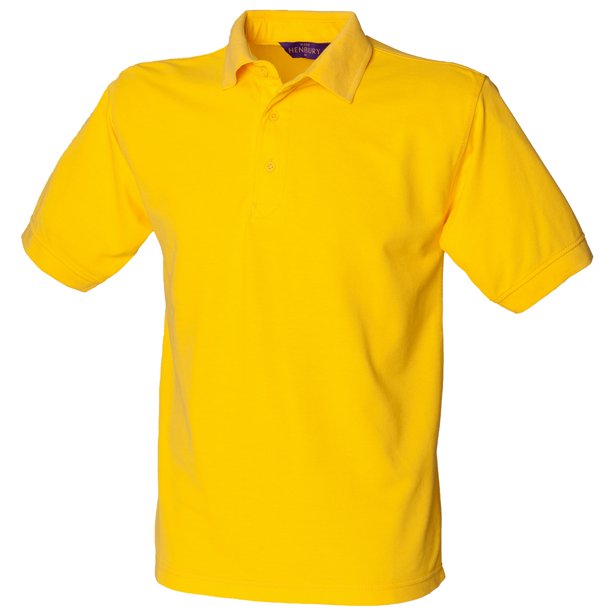 Henbury - Polo de manga corta Modelo 65/35 - Verano/ Vacaciones/Deporte (Amarillo)