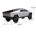 thumbnail image 2 of 1/32 Scale Silver Tesla Cybertruck Diecast Model Toy - Alloy Pickup Truck with Sound & Light Effects, 2 of 5