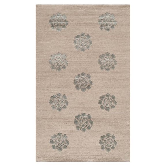 Peony Flower Rug in Zinc (9 ft. 9 in. L x 7 ft. 9 in. W)