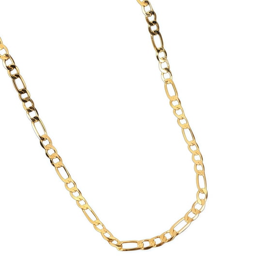14k Real Gold Necklace for Men Women, Real Solid 10k Yellow Gold Chain, 6mm and 20" Italian