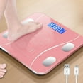 thumbnail image 2 of JIEMUCES Smart Weight Scale with LED Display 150kg Max. Heavy Duty Rechargeable Digital Scale Accurate Bathroom Body Weight Fat Scale, 2 of 7