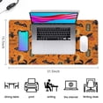 thumbnail image 5 of Long Mouse Pads for Desk,Vintage Halloween Elements Pattern Desk Mats on Top Of Desks, Desk Mouse Pad Extra Large with 3mm Non-Slip Base and Stitched Edge for Gaming,Office,Work,Home 31.5x15.7in, 5 of 5