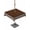 Brown, variant on Square Outdoor Tablecloth with Umbrella Hole Pink Greek Key Outside Table Cloth Waterproof Patio Table Cover Geometric Greece Ancient Farmhouse Geo Zipper Tablecloths for Picnic Camping 60x60 Inch