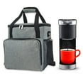thumbnail image 1 of LEFU Sac de Rangement pour Machine à Café Portable - Étui de Transport Rembourré avec Sangle Réglable pour Voyage et Organisation Domestique (30x34x18cm, Gris), 1 of 5