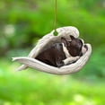 thumbnail image 4 of Car Angel Puppy Sleeping Car Trailer Inside The Rearview Mirror Decorative Penda, 4 of 6