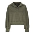 thumbnail image 3 of Chandails à Capuchon de Mode pour Femmes 2023 Mode Manches Longues Col Rabattu Couleur Unie Hauts Amples Blouses Chandails en Molleton 50 % de Rabais Liquidation Costumes Halloween/noël, 3 of 6