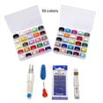 thumbnail image 1 of Hilos de bobina de plástico Jumpingount Kit de hilo de coser multicolor 50 piezas 12x10x2.5cm, 1 of 6