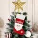 thumbnail image 1 of Adornos navideños, regalos navideños, decoración navideña roja de 20 pulgadas con temática navideña, cálida combinación de copos de nieve y medias navideñas, medias navideñas de poliéster de Papá Noel, 1 of 6