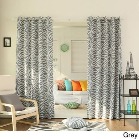 Aurora Home Zebra Printed Room Darkening Grommet Top 84 Inch