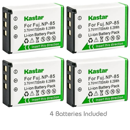 Image of Kastar FNP-85 Battery 4-Pack Replacement for Pamiel HD-180A HD180A HD-230A HD230A Speed HD-230Z HD230Z Soulycin FHD-A999 Aiptek AHD H23 AHD-H23 Phisung HDV-C706G HDV-Z806P Camera