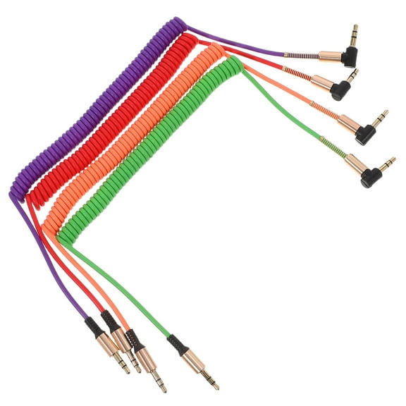 CTIRCHIU Set of 4 Green Audio Cables with Shielded Construction for Music Production and Recording