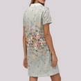 thumbnail image 4 of UoCefik Cute Casual Dresses For Women Beach V Neck Short Sleeve Flowy Dress Party Floral Summer Sundress Trendy a Line Dresses Khaki XXL, 4 of 4