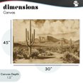 thumbnail image 4 of Stupell Industries Rustic Lodge Vintage Desert Peaks with Saguaro Canvas Art, 45 x 30, by Franklyn Gregory, 4 of 8
