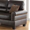 thumbnail image 7 of Sofa And Loveseat Contemporary Style 2pcs Sofa Set Espresso Faux Leather Nailhead trim Living Room Furniture Cushion Couch, 7 of 7
