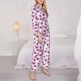 thumbnail image 3 of Fotbe Orchids Flowers Pattern Long Sleeve Pajama Set for Women,Sleepwear Set,2-piece Loungewear Set,Soft PJs Comfy Nightwear with Pockets -XX-Large, 3 of 7