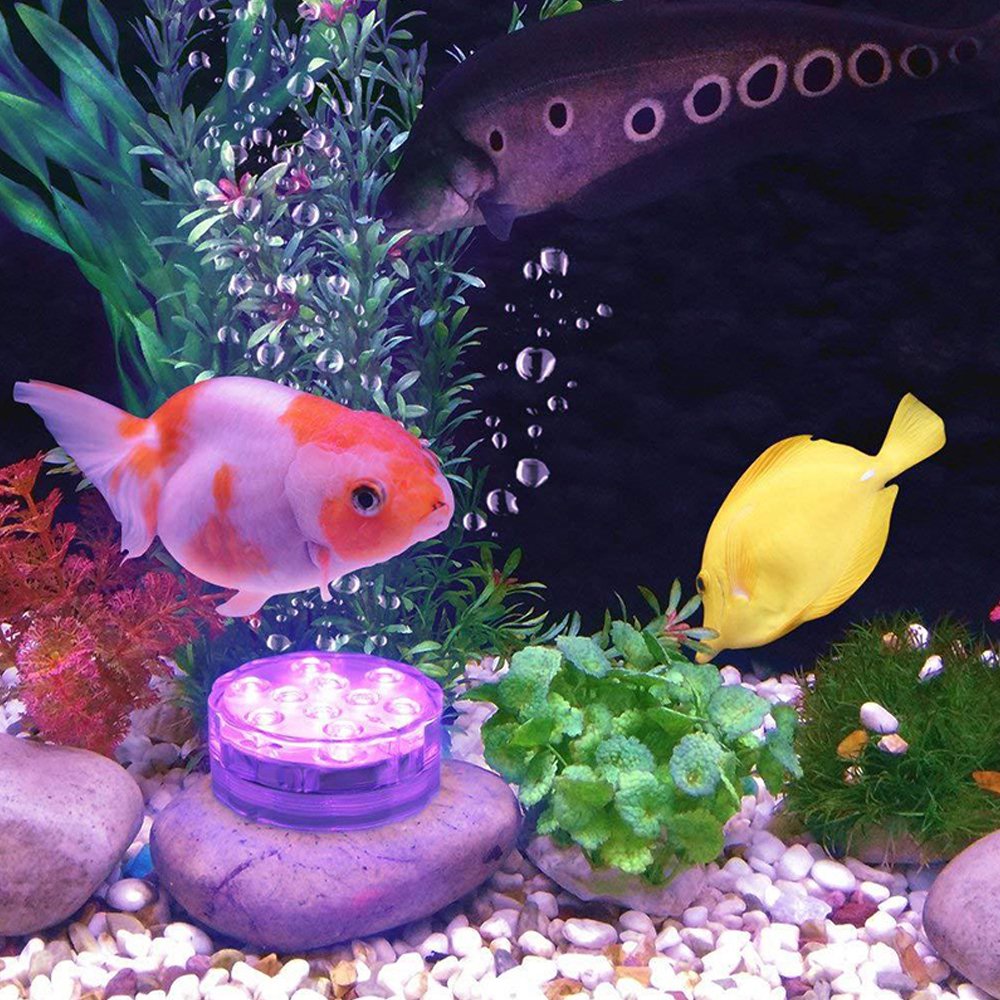 Lumières LED Submersibles IP68 - Pack De 4 Avec Télécommande, 16 Couleurs, Pour Piscine, Aquarium