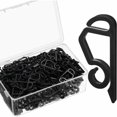 thumbnail image 1 of Lámpara navideña con clip para exteriores, resistente a la intemperie, gancho para canalón, lámpara para exteriores, serie de lámparas decorativas con clip navideño (negro, 100 piezas), 1 of 1
