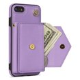 thumbnail image 4 of Allytech iPhone SE 2020/2022 Wallet Case, iPhone 7/8 Case, Premium PU Leather Multiple Cards Slots Large Space Wallet Case with Crossbody Shoulder Strap for Girls Women - Purple, 4 of 7