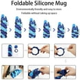 thumbnail image 3 of 2-pack Lightweight Collapsible Water Bottles - Portable Foldable Drinking Bottles With Leak-proof Lids & Carabiners, Durable Silicone For Sports, Travel, Gym, Hiking & Outdoor Activities - Purple & Bl, 3 of 6