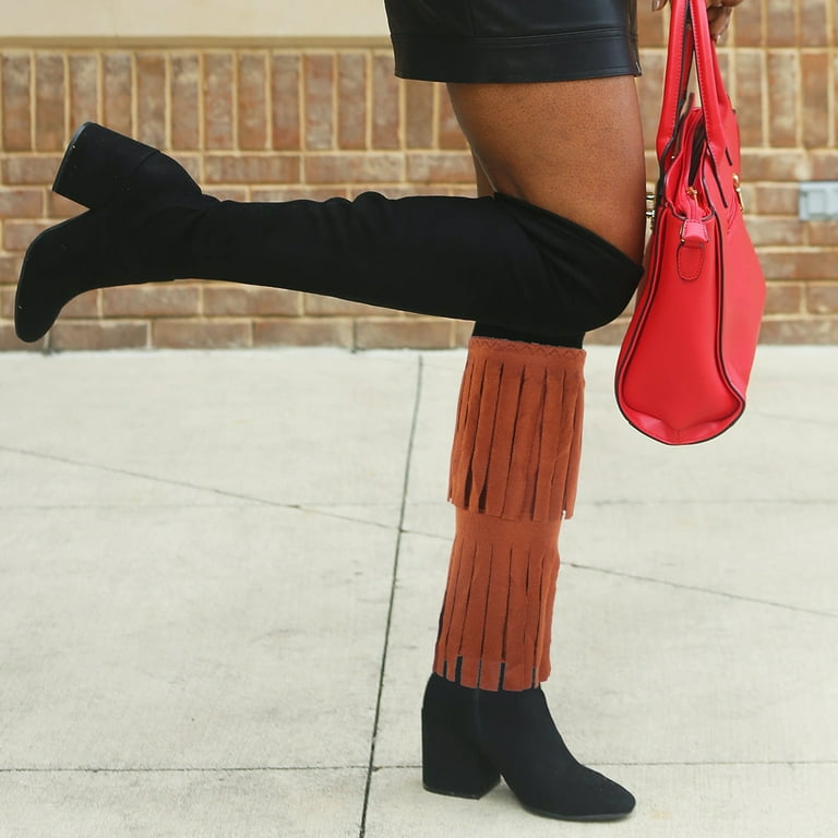 Fringe boot covers hot sale