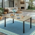 thumbnail image 5 of SUMMIT LIVING 7-Piece Outdoor Patio Dining Set with 6 Textilene Chairs & Rectangular Metal Steel Dining Table with Umbrella Hole, Black & Red, 5 of 12