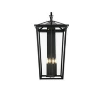 Elegant Lighting Frankford 16 Inch Outdoor Wall Sconce In Black