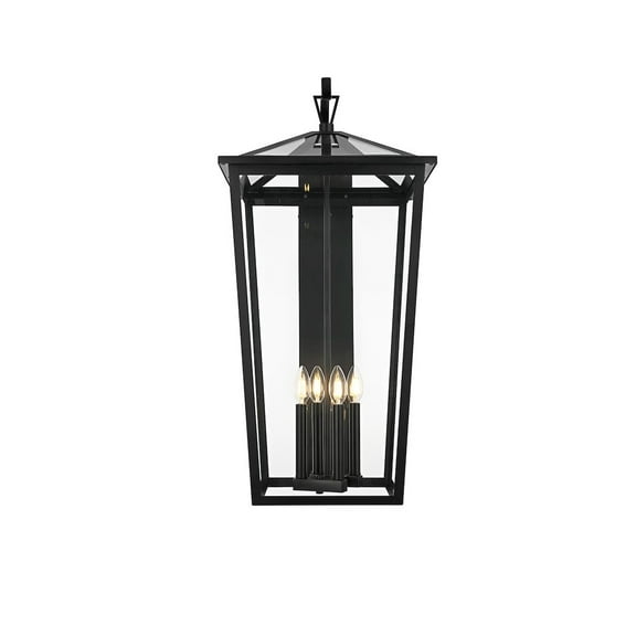 Elegant Lighting Frankford 16 Inch Outdoor Wall Sconce In Black
