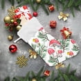 thumbnail image 5 of SKYSONIC Mushroom Christmas Stocking Personalized Large Candy Stocking Hanging Gift Xmas Stockings Decoration for Family Holiday Party Ornaments Decor Fireplace, 5 of 7