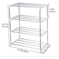 thumbnail image 3 of Stackable Small Shoe Rack, Entryway, Hallway and Closet Space Saving Storage and Organization (4-Tier, White), 3 of 4