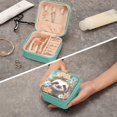 thumbnail image 7 of GZHJMY Funny Sloth Compact Leather Jewelry Box - Mini Travel Jewelry Case Organizer & Holder for Girls, Women | Ideal for Necklace Bracelet Earrings Rings, 7 of 7