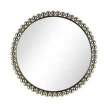 CosmoLiving by Cosmopolitan 36" x 36" Silver Beaded Wall Mirror