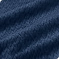 thumbnail image 3 of Bare Home Microplush Fleece Textured Blanket - 300 GSM - Fuzzy Microfleece - Soft & Plush - King, Dark Blue, 3 of 6