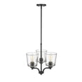thumbnail image 3 of 497003-MB Millennium Lighting Evalon - 3 Light Chandelier-18 Inches Tall and 18 Inches Wide-Matte Black Finish, 3 of 4