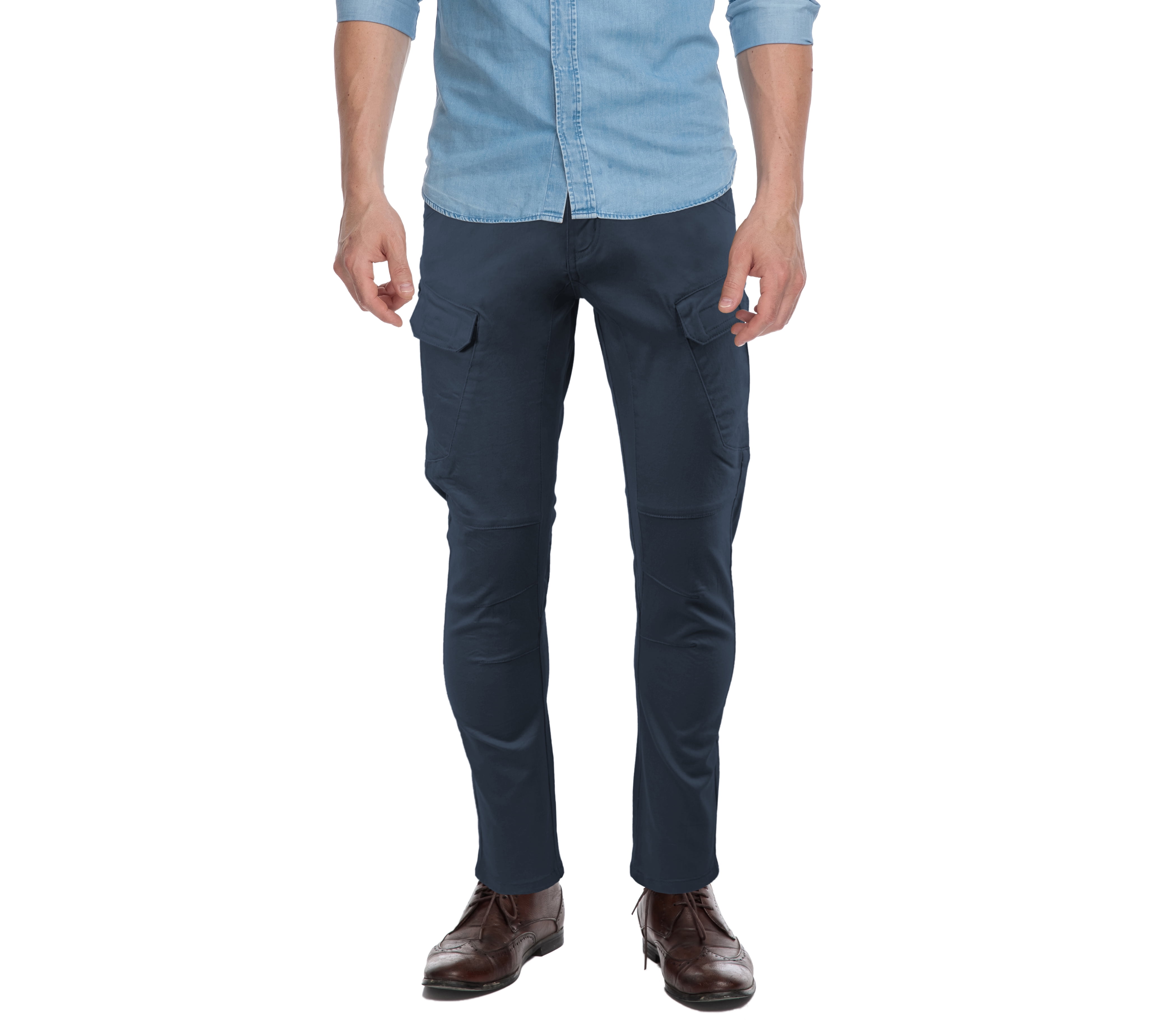 Men's Slim-Fit Cargo Pants, Flex Stretch Tactical Casual Pant for