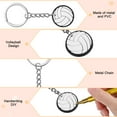 thumbnail image 3 of 12 Pcs Volleyball Keychain Bulk, Volleyball Keychains with Metal Ring Backpack Charm Team Gifts Sports Party Favors, White, 3 of 5