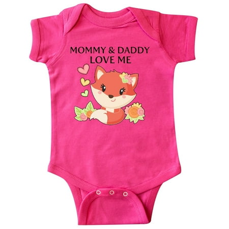 

Inktastic Mommy and Daddy Love Me- little fox Gift Baby Boy or Baby Girl Bodysuit