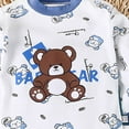 thumbnail image 4 of HCNTES Toddler Baby Boys Fall Clothes Long Sleeve Shirts Tops and Pants Farm Tractor Outfits Winter Clothing Sets(1-2 Years,S1199-Blue), 4 of 5